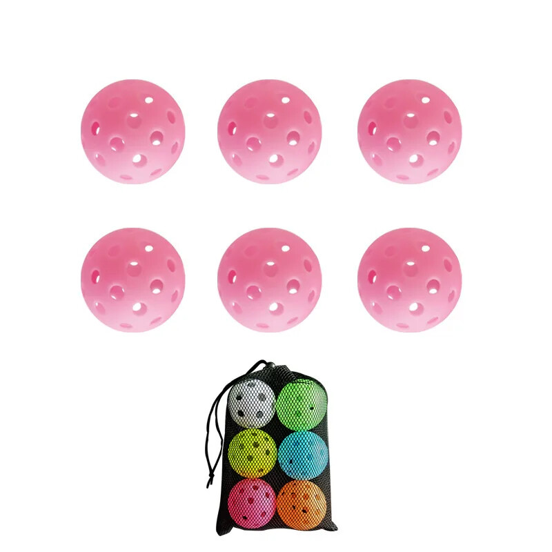 Leijiaer Night Glow Pickleball 40 Holes Pe Pickleball Ražotāja tiešā pārdošana 6 gabali vienā maisā krikets