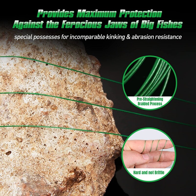 2023 m. Naujas nuo įkandimo apsaugantis plieninis žvejybos valas, plieninis viela su pasukamu žvejybos priedu, šerdies pavadėliu, 10 cm