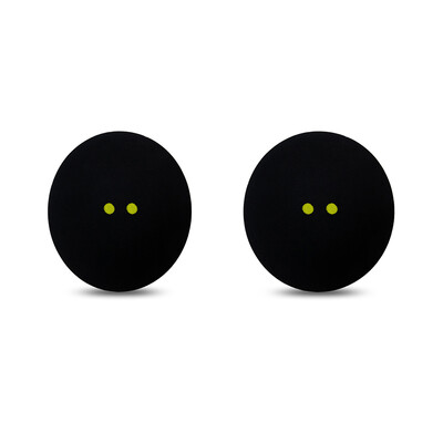 2 tk / 4 tk kummist squash palli topelt kollase punktiga squash pallid treeningkiirus Spordi kummist bola squash palli dot squash bola