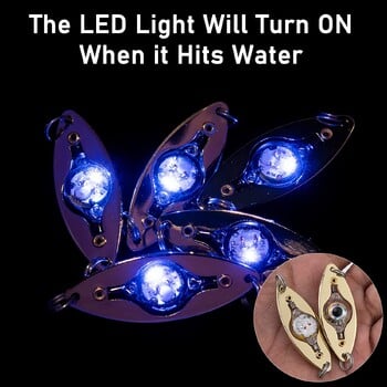 LED Fishing Lure Light Κουτάλια ψαρέματος σε βαθιές σταγόνες Υποβρύχιο σχήμα ματιών Fishing lure Light Tackle εξοπλισμός ψαρέματος Αξεσουάρ