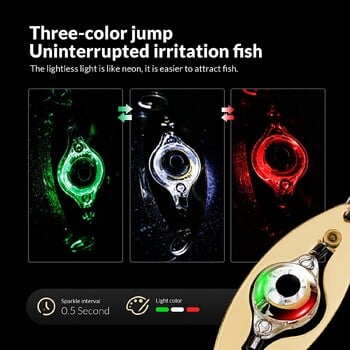 LED Fishing Lure Light Κουτάλια ψαρέματος σε βαθιές σταγόνες Υποβρύχιο σχήμα ματιών Fishing lure Light Tackle εξοπλισμός ψαρέματος Αξεσουάρ