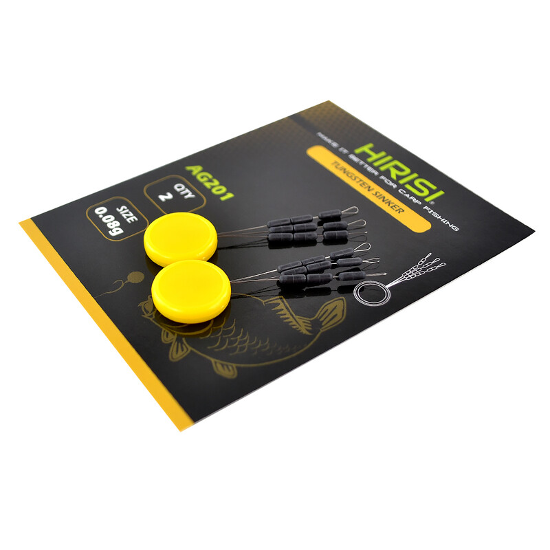 2 kompleta volframovih utega za karike za udice, veličina 0,05 g 0,08 g za terminalni pribor za ribolov šarana AG200