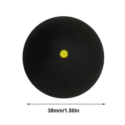 Топки за скуош с една точка, гумени високоеластични топки за ракети за скуош Дълготрайни топки за скуош, за състезателна тренировка за начинаещи