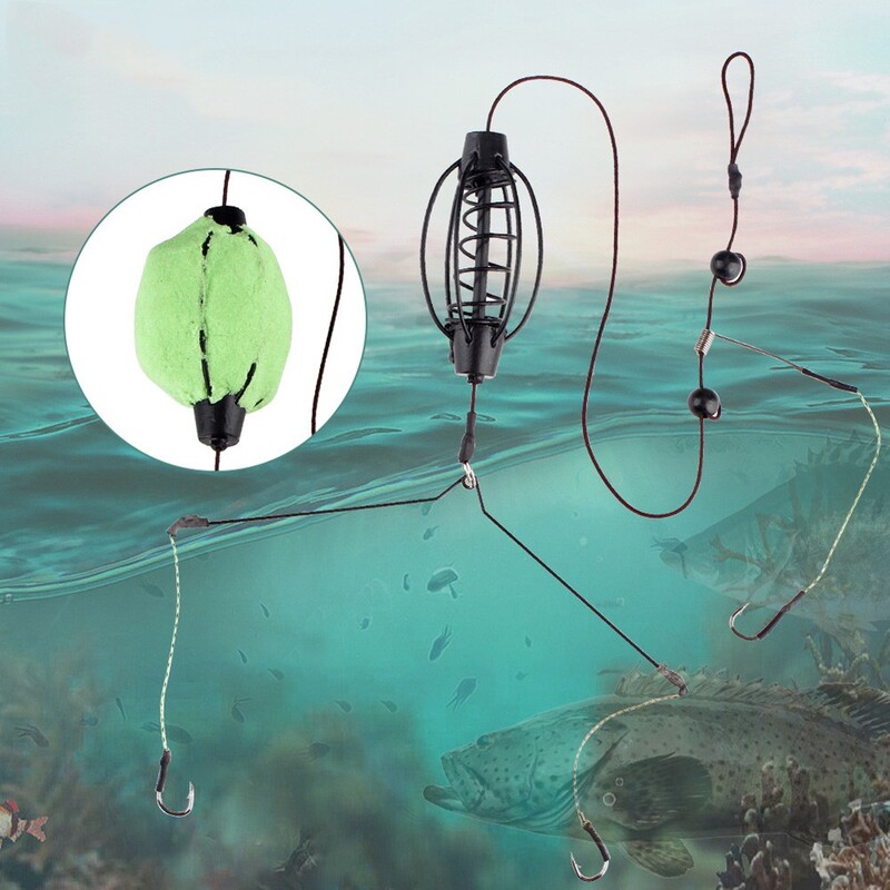 1 kom. Hranilica za pecanje šarana, kavezi za mamce, kavezi, set udica, oprema za udice, alati za ribolov, alati za pecanje, pribor za hranjenje šarana