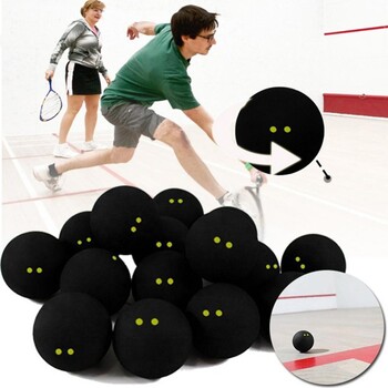 Αξεσουάρ επαγγελματικού ανταγωνισμού Forfar Squash Ball Two Yellow Dots Αθλητικές μπάλες από καουτσούκ χαμηλής ταχύτητας