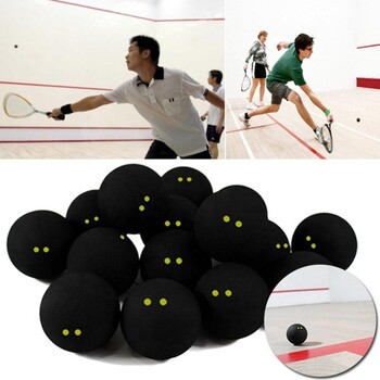 Αξεσουάρ επαγγελματικού ανταγωνισμού Forfar Squash Ball Two Yellow Dots Αθλητικές μπάλες από καουτσούκ χαμηλής ταχύτητας