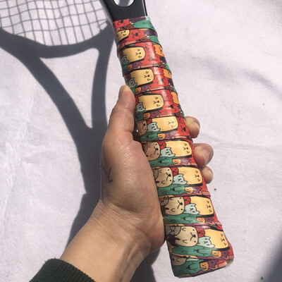 3бр. Дръжки на дребно ZARSIA Printing Anti-slip Tennis Racket Overgrips Бадминтон Sweatband Дръжки за риболовни щанги Дръжки за ракети за скуош