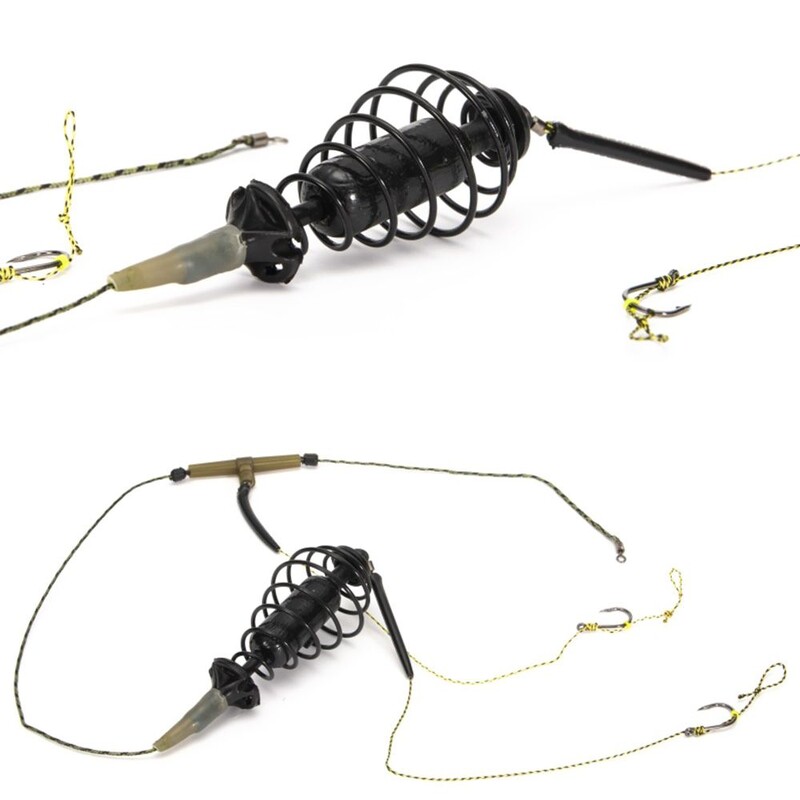 1 vnt. karpių žvejybos masalo narvelio linijos grupės šėryklos svirties kabliukas žvejybos jaukų krepšelis lauko žūklei rinkinys pavasario reikmenų įrankis