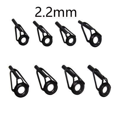 8-dielna sada na rybárske prúty, vodítka na rybárske prúty, špičky, sada na opravu očiek rybárskeho prútu, rám z nehrdzavejúcej ocele, keramický krúžok, príslušenstvo na rybárske potreby