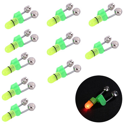 1-10 komada štapa za noćni ribolov Svjetlo alarma za ugriz mamca s dvostrukim zvonima, indikator alarma za ugriz za pecanje, pribor za ribolov šarana