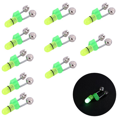 1-10 komada štapa za noćni ribolov Svjetlo alarma za ugriz mamca s dvostrukim zvonima, indikator alarma za ugriz za pecanje, pribor za ribolov šarana