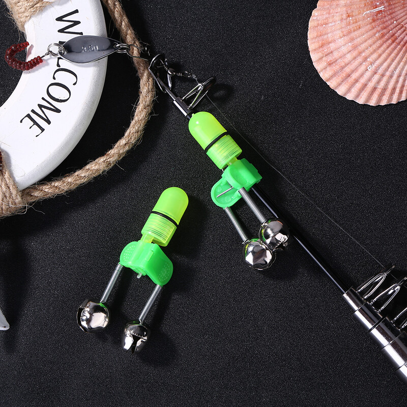 1-10 komada štapa za noćni ribolov Svjetlo alarma za ugriz mamca s dvostrukim zvonima, indikator alarma za ugriz za pecanje, pribor za ribolov šarana