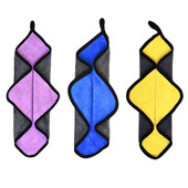 Dvoslojni ribolovni ručnik od mikrovlakana za mamac s karabinerom, zadebljanje, neprijanjajući upijajući ručnik za planinarenje, 3 boje