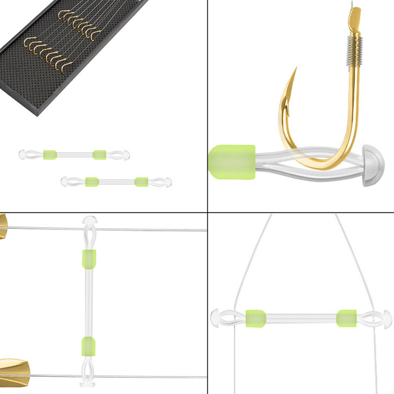 10 kom Space Bean Line Okretni alat protiv omatanja graha Dvostruka udica Silikonska udica s fiksnom razmakom Razdvajač ribiške udice
