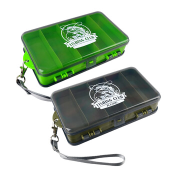 Διπλής όψης Fishing Box Πλαστικό Fisherman Tackle Boxes Boit Container Lure Hook Tool Case Αξεσουάρ διοργανωτής για ψάρεμα