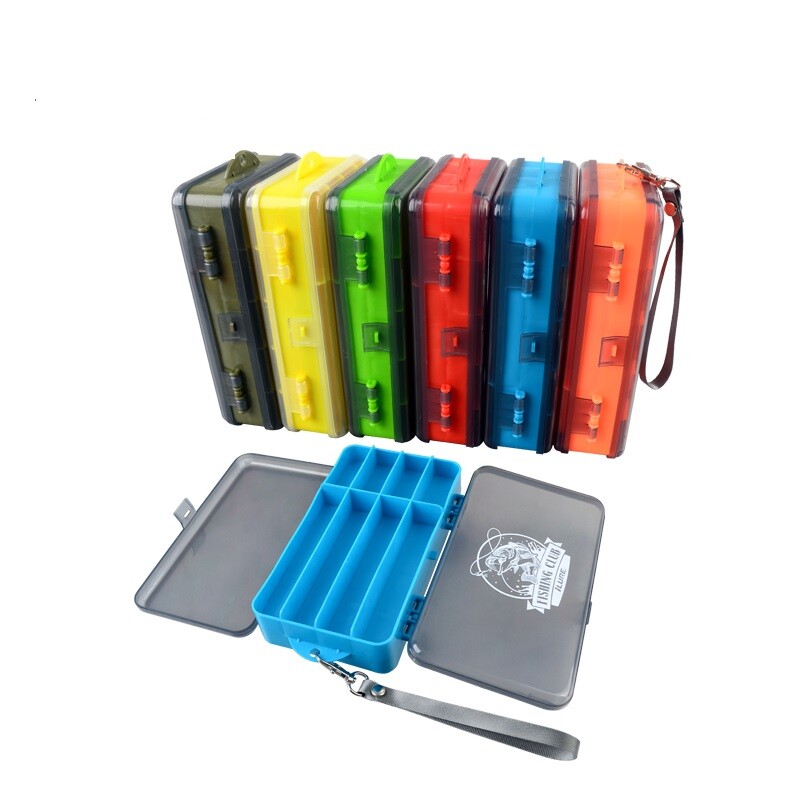 Dvostrana kutija za ribolov Plastične kutije za ribarski pribor Spremnik za mamac Udica Kutija za alat Pribor Organizator za ribolov