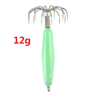 Svjetleća udica za lignje 12 riba kišobran Umjetni mamac za hobotnicu Crank Sipa Šampi za račiće Tvrdi dodaci za mamac za ribolov 2021.