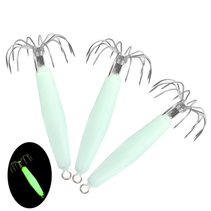 Svjetleća udica za lignje 12 riba kišobran Umjetni mamac za hobotnicu Crank Sipa Šampi za račiće Tvrdi dodaci za mamac za ribolov 2021.