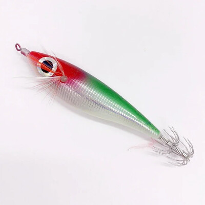 Нови 100 mm 10 g изкуствени риболовни примамки, калмари, куки, джигове, светлопрозрачни калмари, сепия, джигове, стръв, въртяща се стръв, морска риба, дървени скариди