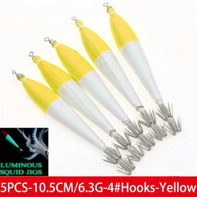 5 komada Svjetleća sipa Lignje Jig udica Sve za ribolov Mamci Hobotnica Glow Jigs Umjetni mamac Tvrdi Turlutte mamac za škampe