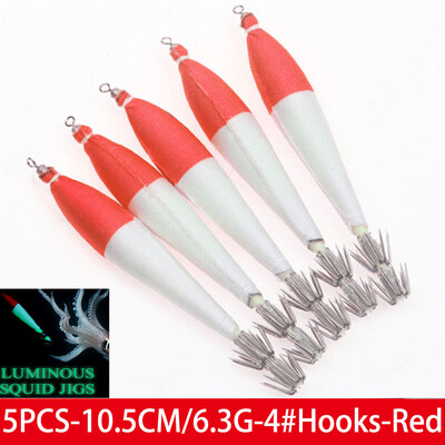 5 komada Svjetleća sipa Lignje Jig udica Sve za ribolov Mamci Hobotnica Glow Jigs Umjetni mamac Tvrdi Turlutte mamac za škampe