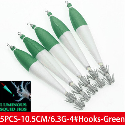 5 komada Svjetleća sipa Lignje Jig udica Sve za ribolov Mamci Hobotnica Glow Jigs Umjetni mamac Tvrdi Turlutte mamac za škampe