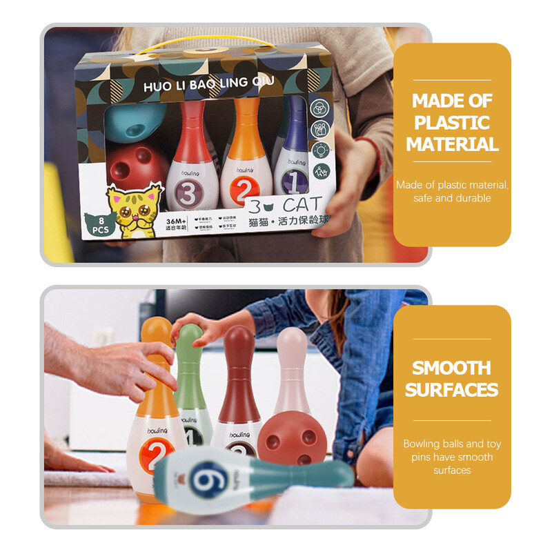Lauko žaidimų rinkinys vaikiškas boulingas, skirtas vaikų žaidimams, skirtiems kėgliams mažiems vaikams, boulingo rinkinys mokomieji žaislai vaikams mažiems vaikams