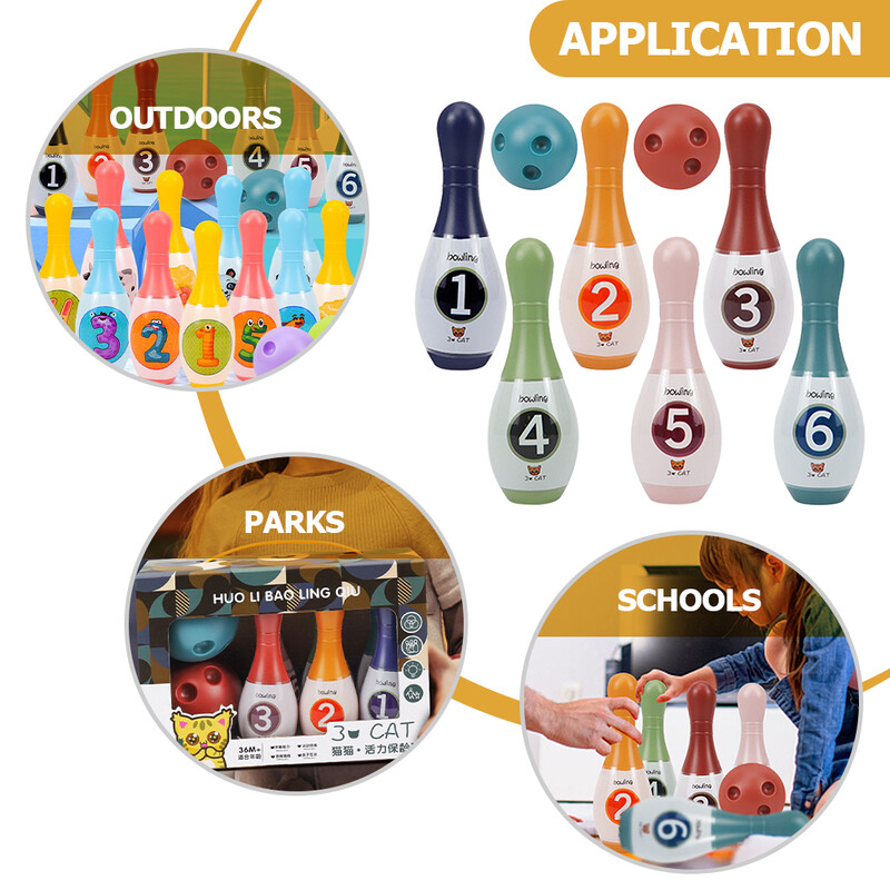Lauko žaidimų rinkinys vaikiškas boulingas, skirtas vaikų žaidimams, skirtiems kėgliams mažiems vaikams, boulingo rinkinys mokomieji žaislai vaikams mažiems vaikams