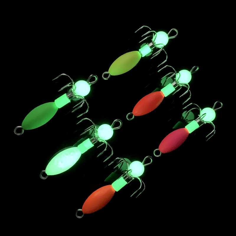 1 ks 6CM 4.2G Svetelná UV fúkacia trubica s háčikom na chobotnicu, drevená návnada na krevety, bazooka, háčik na chobotnice, látkový rolka, morský rybolov, výbušný háčik