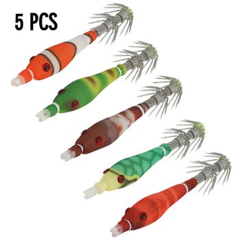 4/5/7Pcs Luminous Shrimp Fishing Bait Fluorescent Fishing Lures Luminous Squid Jig Hooks Αξεσουάρ ψαρέματος Αξεσουάρ Εξοπλισμός