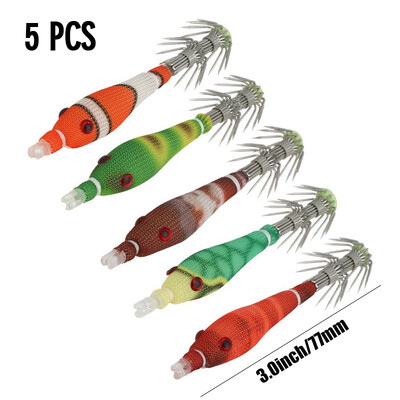 4/5/7 kom. Svjetleći mamac za ribolov škampa Fluorescentne mamce za pecanje Svjetleće udice za lignje Pribor za pecanje Oprema