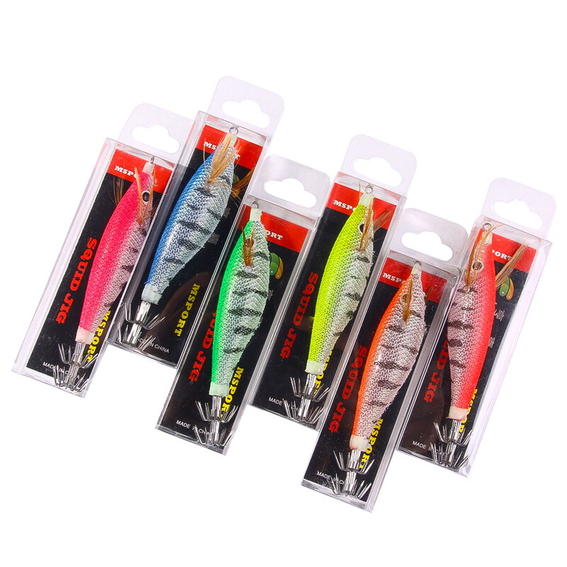 10 cm-es 10 g-os vízszintes tintahal horgászcsali Mesterséges tintahal horoggal bevont jigging csalik tengeri horgászathoz Tintahal EGI Luminous
