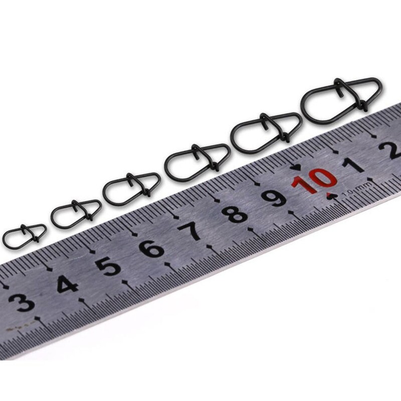 100 komada Snap Bačve za pecanje Okretne sigurnosne udice s kopčama Mat crne udice Kutija s priborom za ribolov Mamci