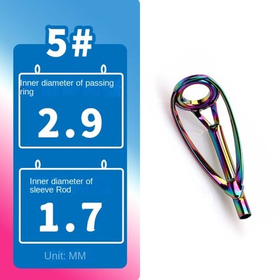 Kit de reparare a inelului de ghidare durabil cu vârf de ochi, undiță de pescuit profesională, piese din oțel inoxidabil, unelte de pescuit în cerc