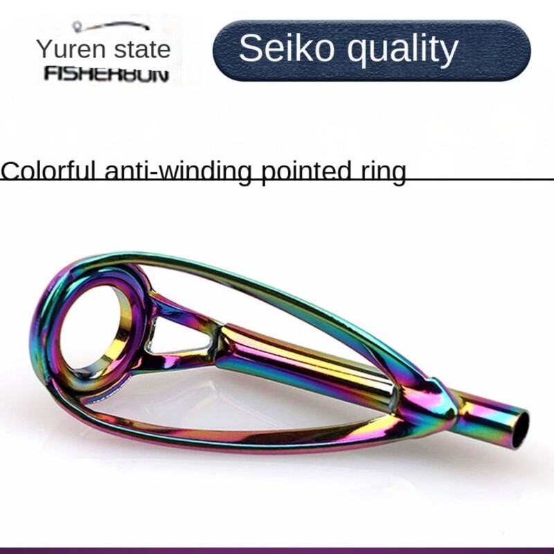 Kit de reparare a inelului de ghidare durabil cu vârf de ochi, undiță de pescuit profesională, piese din oțel inoxidabil, unelte de pescuit în cerc