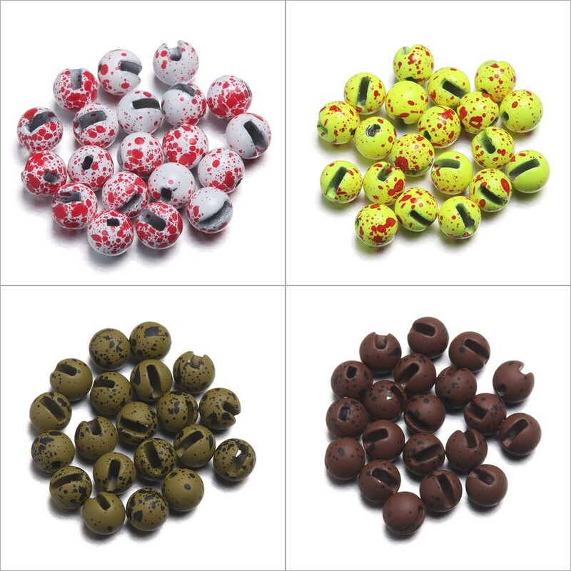 20 komada šarenih 2,5/3,0/3,5/4,0 mm perli s prorezima od volframa, perle za vezivanje muha, materijal od volframa 2,5 mm/3,0 mm/3,5 mm/4,0 mm
