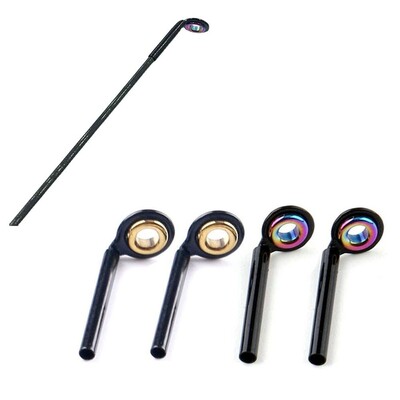 5Pcs Tip Eye Top Durable Tackle Guide Ring Repair Kit Επαγγελματικό καλάμι ψαρέματος ανοξείδωτα εξαρτήματα Circle Fishing Tools