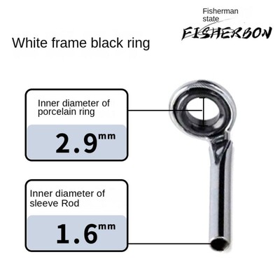 5Pcs Tip Eye Top Durable Tackle Guide Ring Komplet za popravak Profesionalni štap za pecanje Dijelovi od nehrđajućeg čelika Kružni alati za ribolov