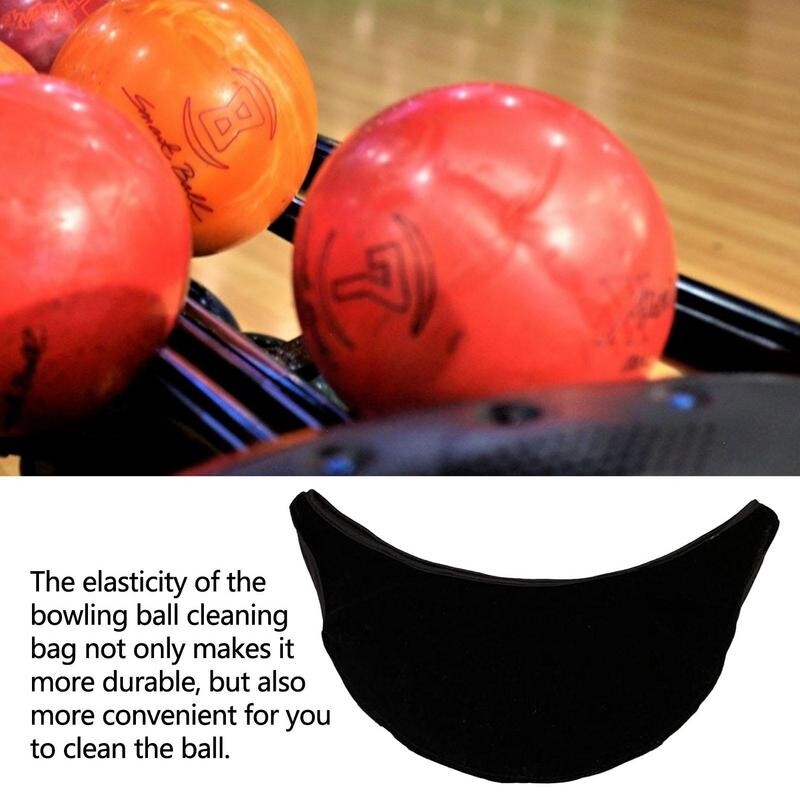 Bowling Ball Seesaw Black Mikropluošto boulingo kamuoliukų poliruoklis Itin minkštas ir sugeriantis See Saw Polisher boulingo kamuoliukų valymo maišelis