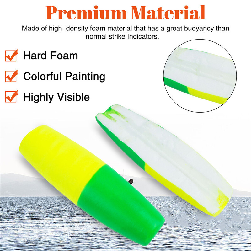 7/14Pcs Pjena za pecanje Plutače za somove Plutače za pecanje Peg Float Indikatorski čepovi za pribor za pecanje mačića Pribor za mušičarenje