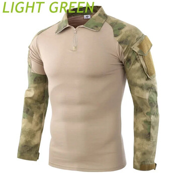 Combat Uniform Shirt Camouflage US Ασιατικό μέγεθος S-3XL Cargo Sport Tops Airsoft Paintball Tactical T-Shirts Πεζοπορία