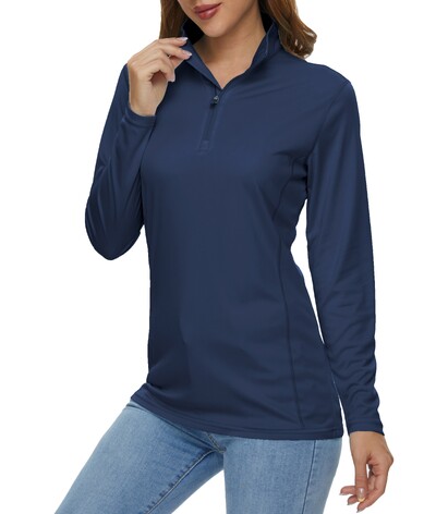 KEFITEVD Ljeto UPF 50+ Ženske majice dugih rukava Zaštita od kože/sunca/UV-a Brzo sušeće Plivačke majice za planinarenje i ribolov Na otvorenom