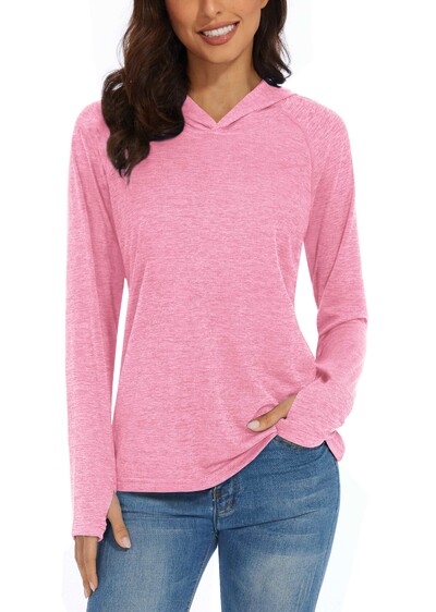 KEFITEVD Brzosušeće ženske majice dugih rukava UPF 50+ UV zaštita kože Plivanje na otvorenom Majice za planinarenje Vježbanje Puloveri za trčanje