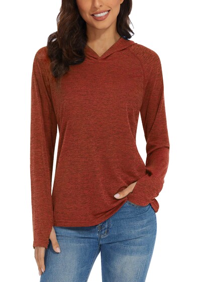 KEFITEVD Brzosušeće ženske majice dugih rukava UPF 50+ UV zaštita kože Plivanje na otvorenom Majice za planinarenje Vježbanje Puloveri za trčanje