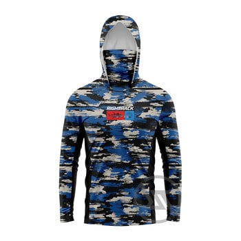 HotSale Ανδρικές μάσκες Hoodies Πουκάμισα ψαρέματος Camo για κυνήγι Αναρρίχηση Κάμπινγκ Πεζοπορία Αντιηλιακή προστασία Breathable RIGHTTRACK Ρούχα