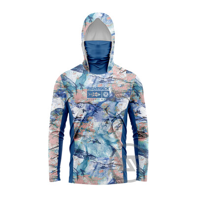 HotSale Ανδρικές μάσκες Hoodies Πουκάμισα ψαρέματος Camo για κυνήγι Αναρρίχηση Κάμπινγκ Πεζοπορία Αντιηλιακή προστασία Breathable RIGHTTRACK Ρούχα