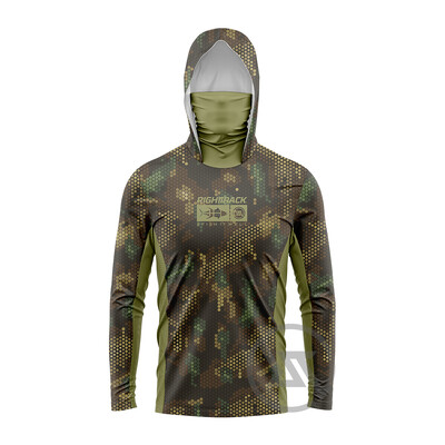 HotSale Muške majice s maskama i kapuljačom Ribolovne majice Camo za lov Penjanje Kampiranje Planinarenje Zaštita od sunca Prozračna RIGHTTRACK odjeća