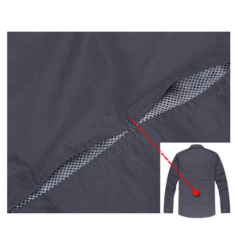 TRVLWEGO Pánske letné rýchloschnúce turistické tričko, odnímateľné, armádne, rybárske a poľovnícke, priedušné, horolezecké, pánske outdoorové tričko