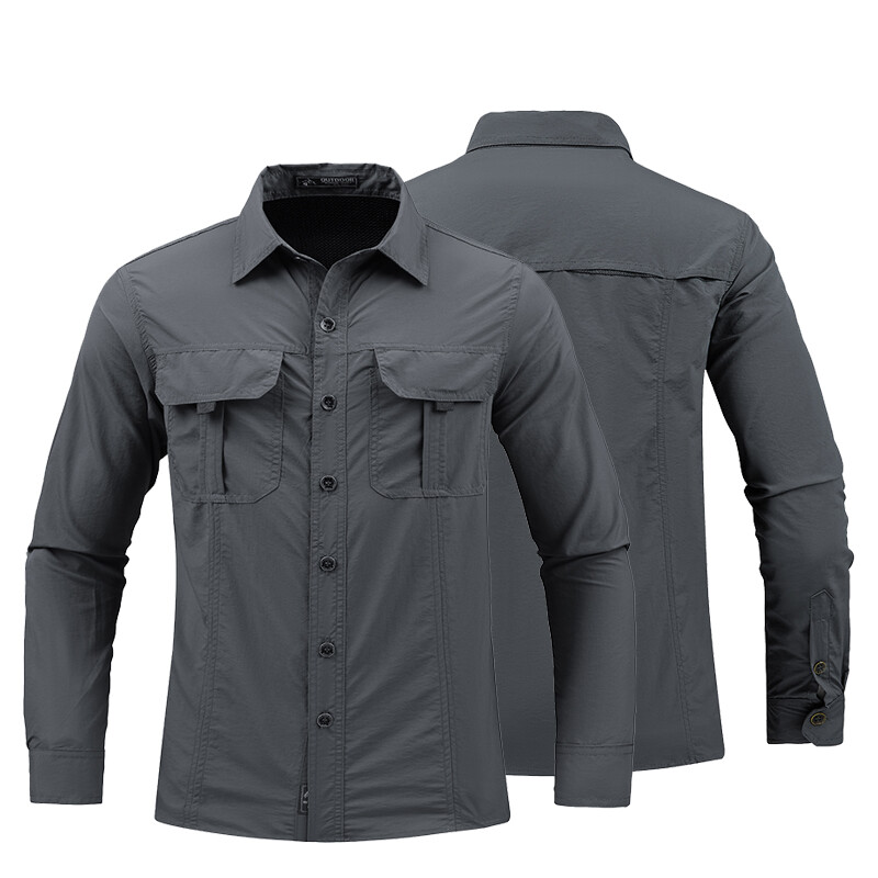 2024 Taktička planinarska majica Muška radna košulja dugih rukava Ljetna vanjska brzosušeća radna košulja za kampiranje Lov i ribolov