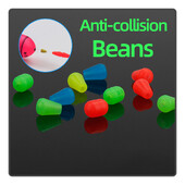 50 komada Mekana guma u boji za pecanje na kamenu Grah protiv sudara Abo Float Line Hole Buffer Protection Bean Ribolovni pribor